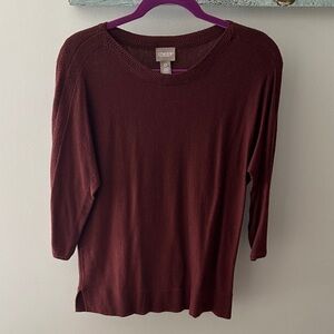 Chico's Deep Burgundy Blouse